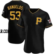 Manny Banuelos Men's Pittsburgh Pirates Black Authentic Alternate Jersey