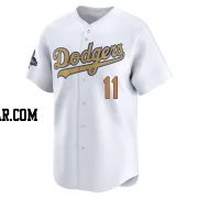 Manny Mota Men's Los Angeles Dodgers Gold Limited White 2025 Collection Jersey