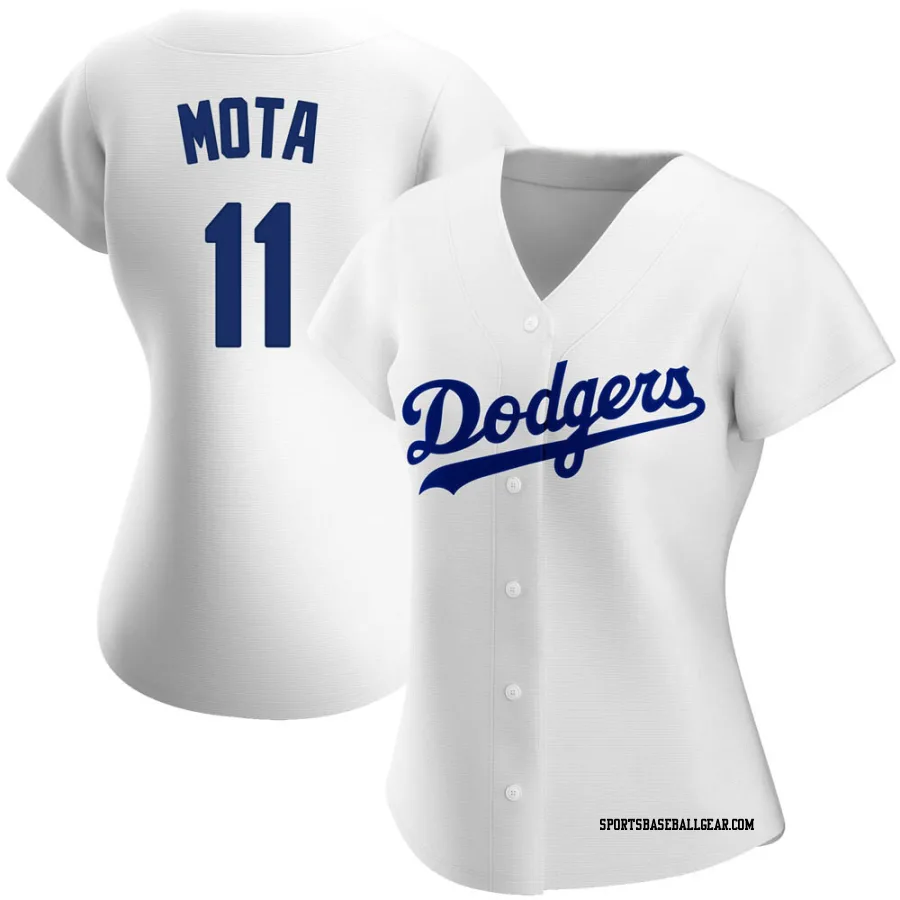 Manny Mota Women's Los Angeles Dodgers White Replica Home Jersey