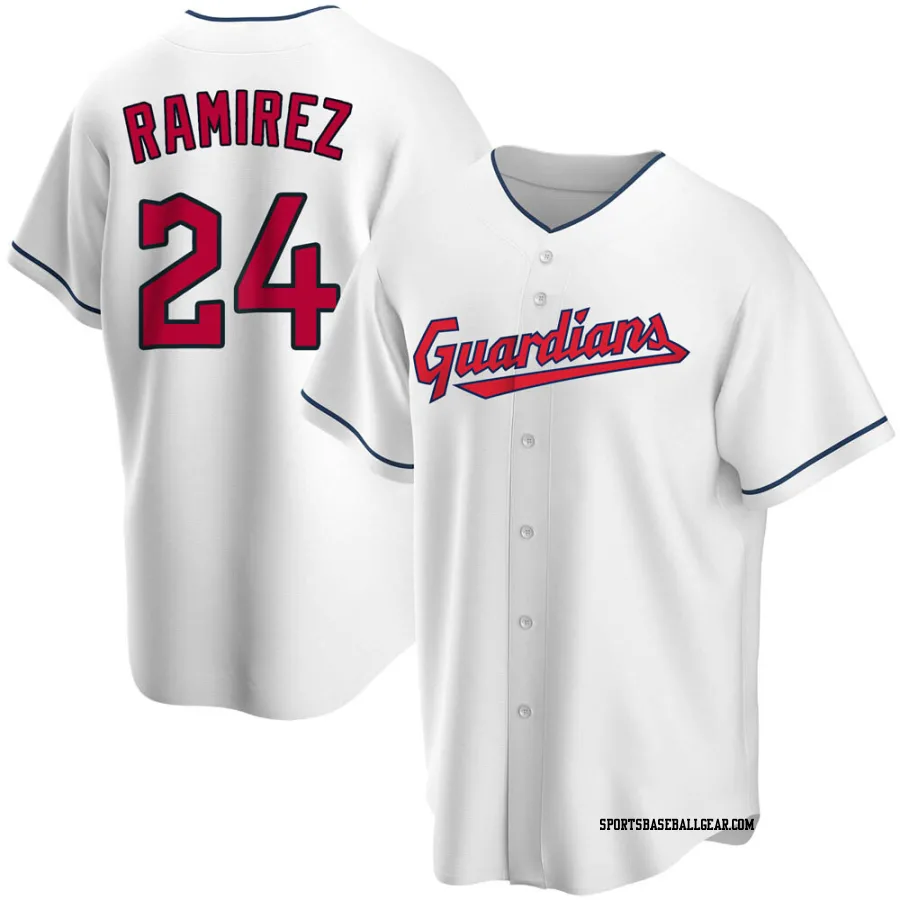 Manny Ramirez Men's Cleveland Guardians White Replica Home Jersey
