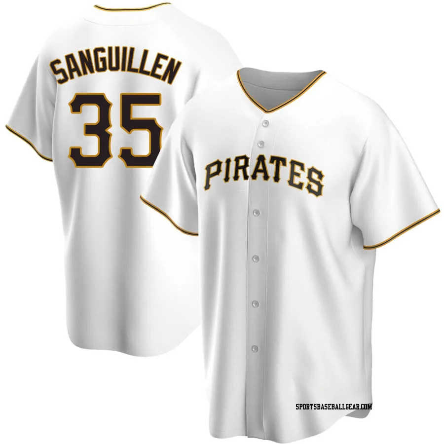 Manny Sanguillen Men's Pittsburgh Pirates White Replica Home Jersey