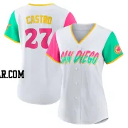 Manuel Castro Women's San Diego Padres White Authentic 2022 City Connect Jersey