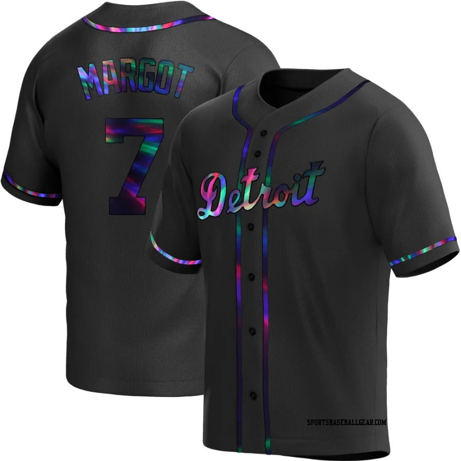Manuel Margot Men's Detroit Tigers Black Holographic Replica Alternate Jersey