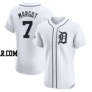 Manuel Margot Men's Detroit Tigers White Elite Home Patch Jersey