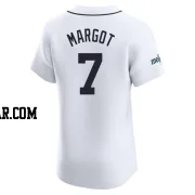 Manuel Margot Men's Detroit Tigers White Elite Home Patch Jersey