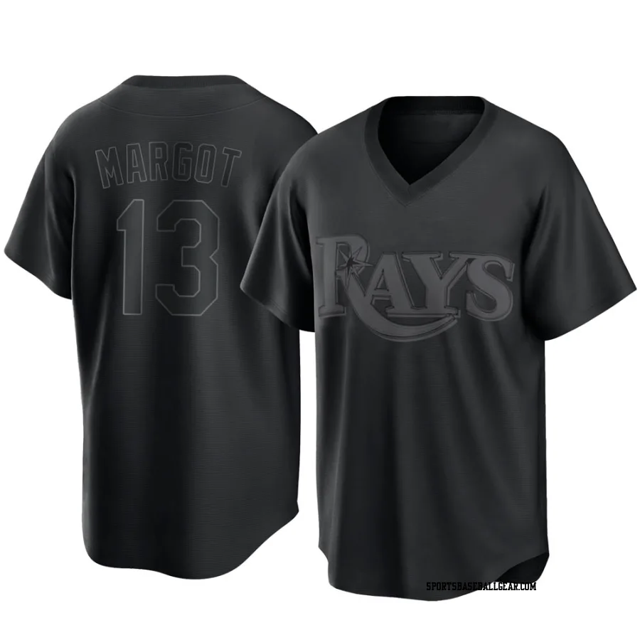 Manuel Margot Men's Tampa Bay Rays Black Replica Pitch Fashion Jersey