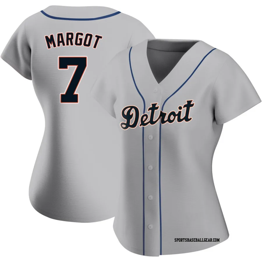 Manuel Margot Women's Detroit Tigers Gray Authentic Road Jersey