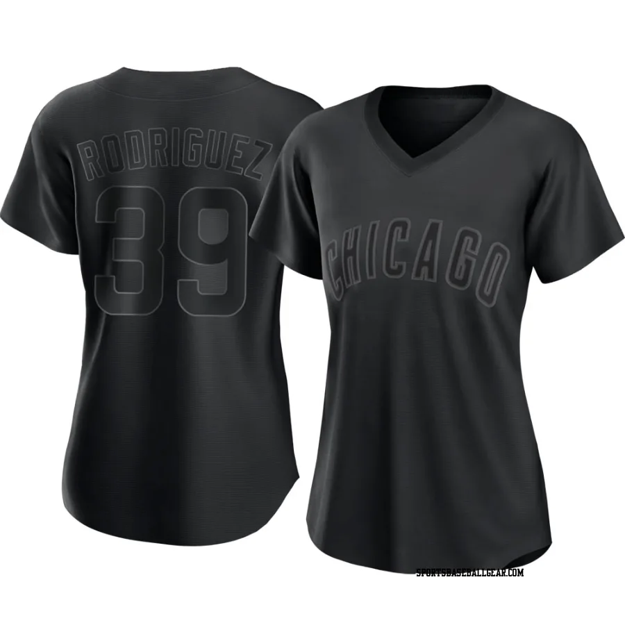 Manuel Rodriguez Women's Chicago Cubs Black Authentic Pitch Fashion Jersey
