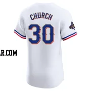 Marc Church Men's Texas Rangers Gold Elite White 2024 Collection Jersey