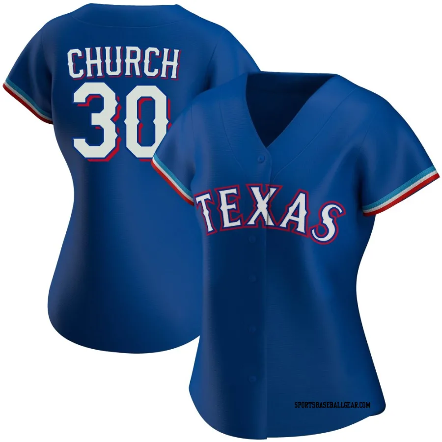 Marc Church Women's Texas Rangers Royal Authentic Alternate Jersey
