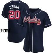 Marcell Ozuna Men's Atlanta Braves Navy Authentic Alternate Jersey