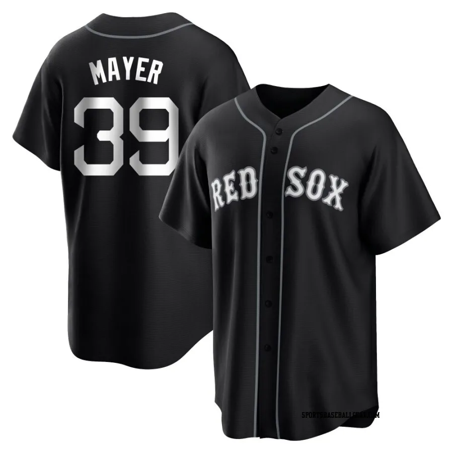 Marcelo Mayer Men's Boston Red Sox Black/White Replica Jersey