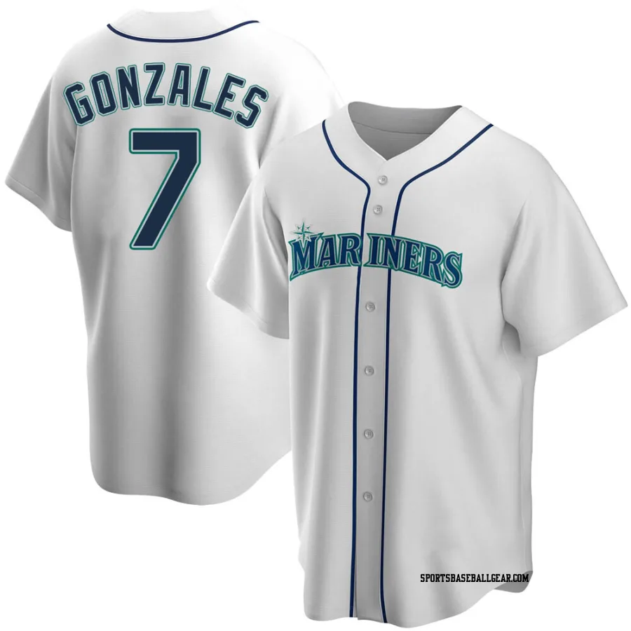 Marco Gonzales Men's Seattle Mariners White Replica Home Jersey