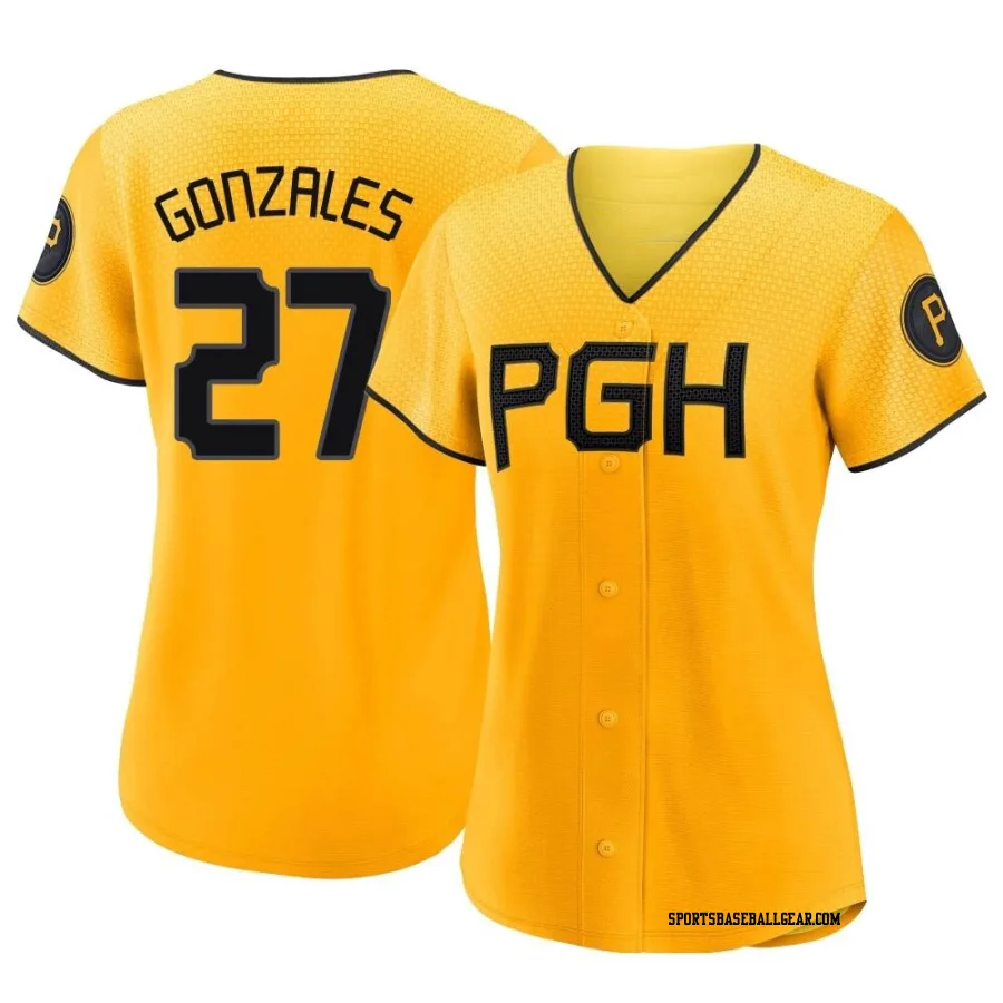 Marco Gonzales Women's Pittsburgh Pirates Gold Replica 2023 City Connect Jersey