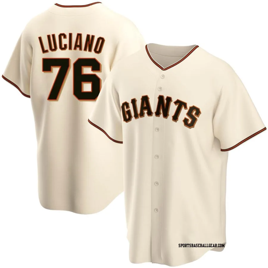 Marco Luciano Men's San Francisco Giants Cream Replica Home Jersey