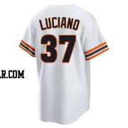 Marco Luciano Men's San Francisco Giants White Limited Throwback Cooperstown Collection Jersey