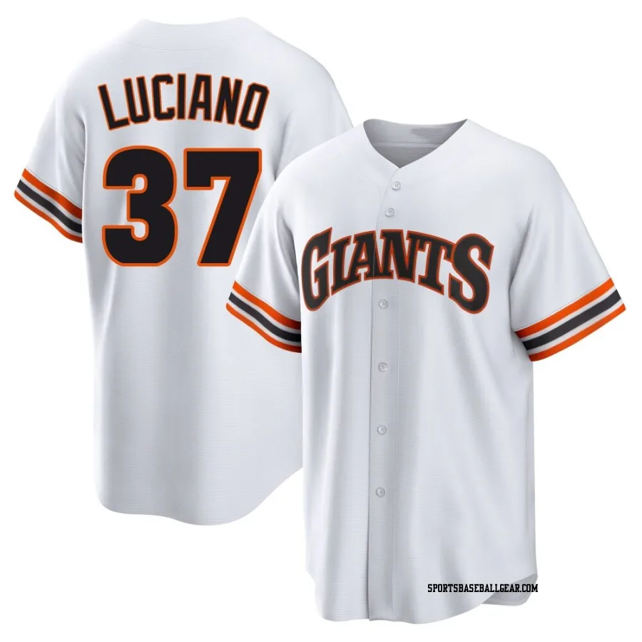 Marco Luciano Youth San Francisco Giants White Limited Throwback Cooperstown Collection Jersey
