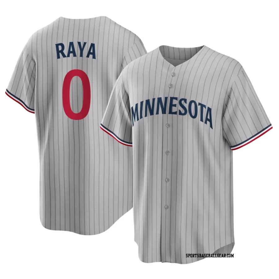 Marco Raya Youth Minnesota Twins Gray Replica Road Jersey