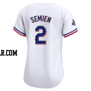 Marcus Semien Women's Texas Rangers Gold Limited White 2024 Collection Jersey