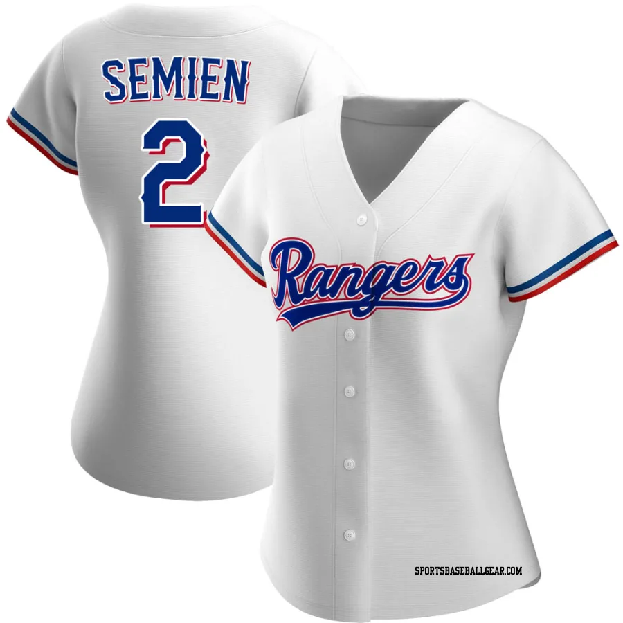 Marcus Semien Women's Texas Rangers White Authentic Home Jersey