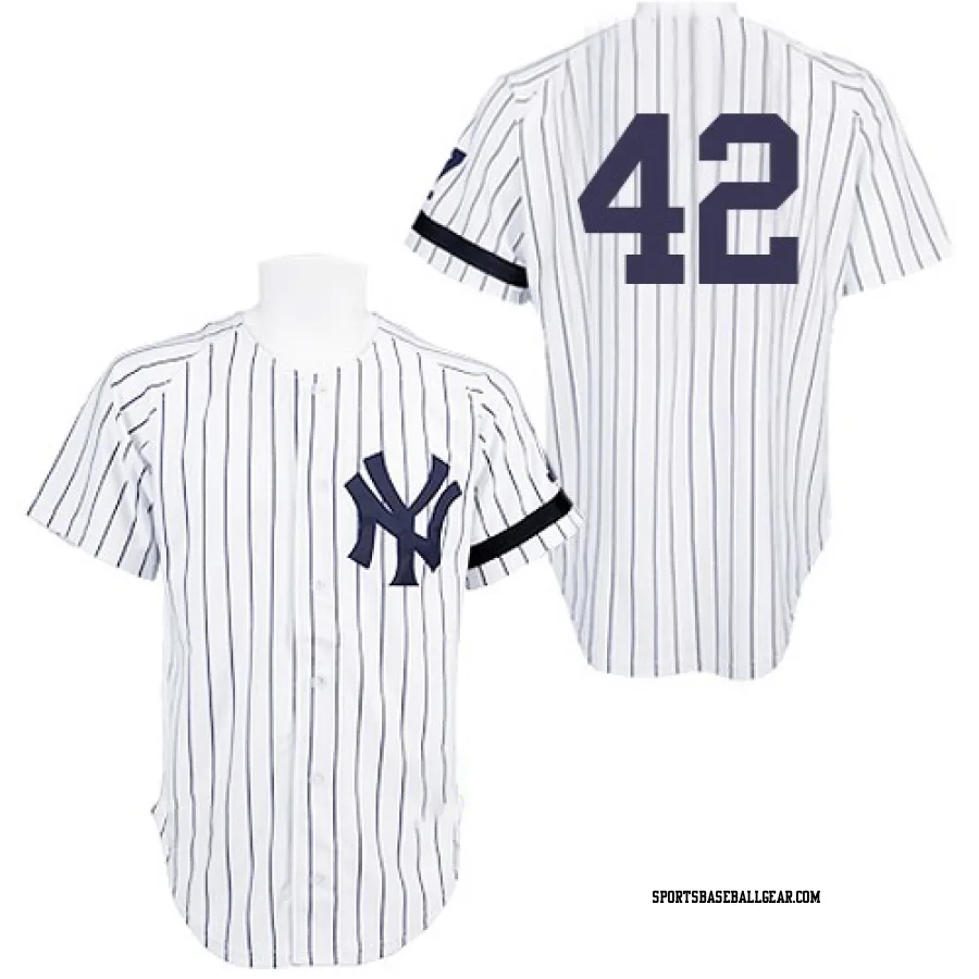 Mariano Rivera Men's New York Yankees White Replica Practice Throwback Jersey