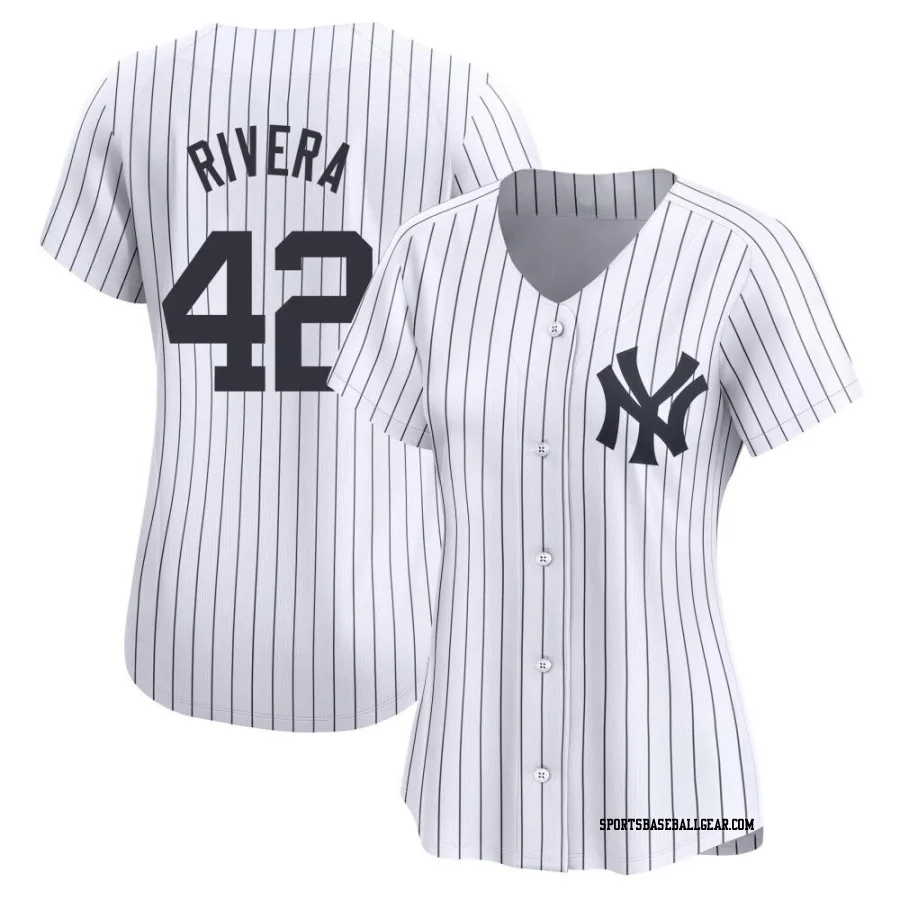Mariano Rivera Women's New York Yankees White Limited Yankee Home Jersey