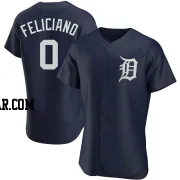 Mario Feliciano Men's Detroit Tigers Navy Authentic Alternate Jersey