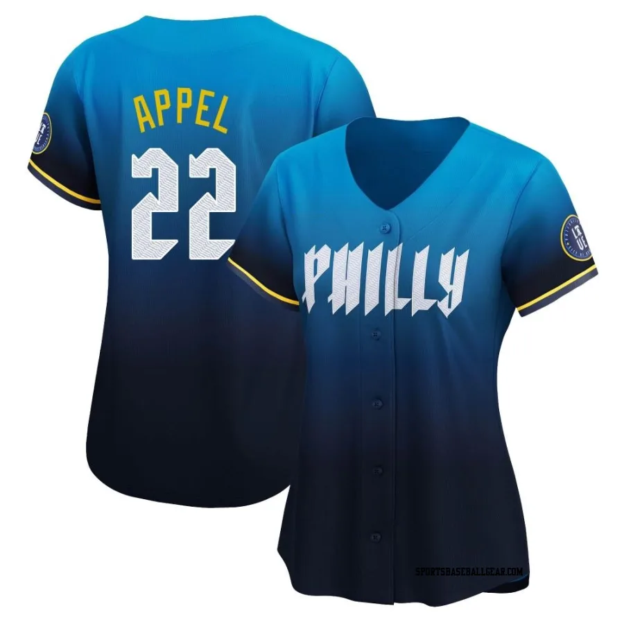 Mark Appel Women's Philadelphia Phillies Blue Limited 2024 City Connect Jersey