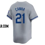 Mark Canha Men's Kansas City Royals Gray Limited Away Jersey