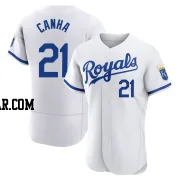 Mark Canha Men's Kansas City Royals White Authentic 2022 Home Jersey