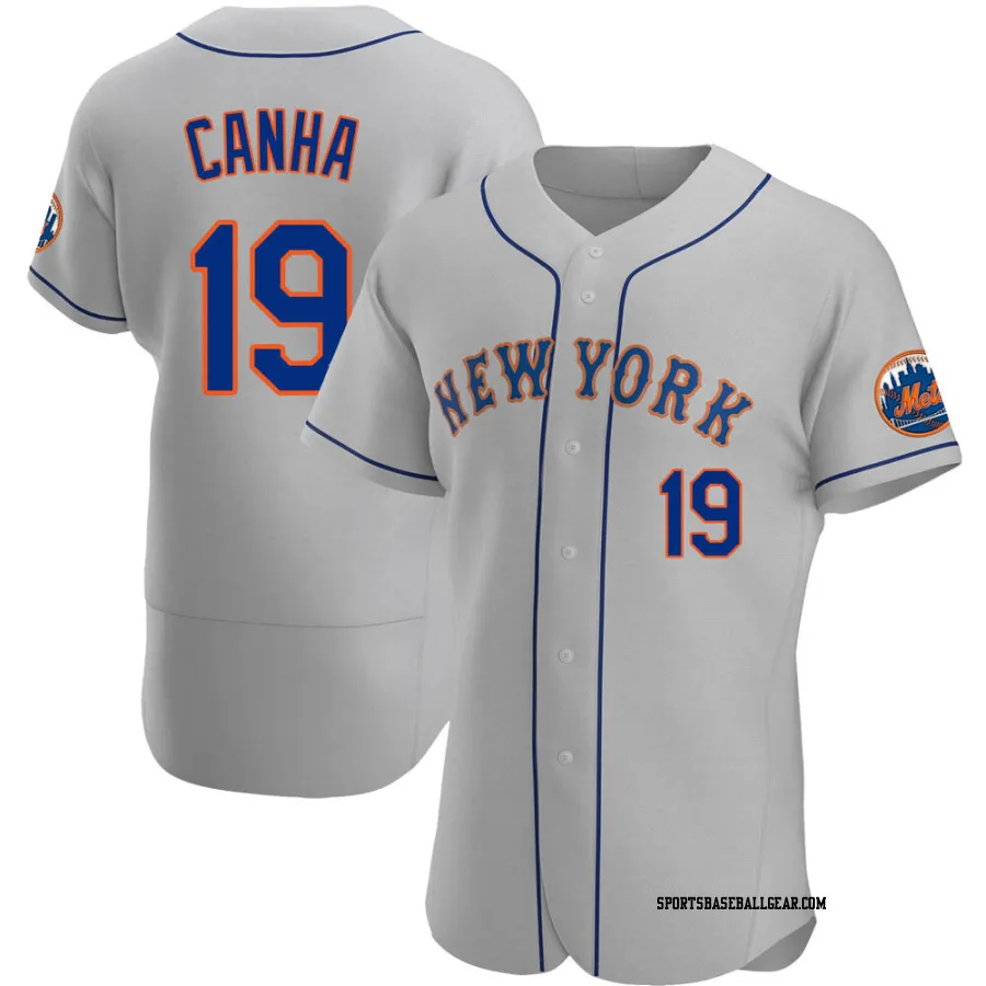 Mark Canha Men's New York Mets Gray Authentic Road Jersey