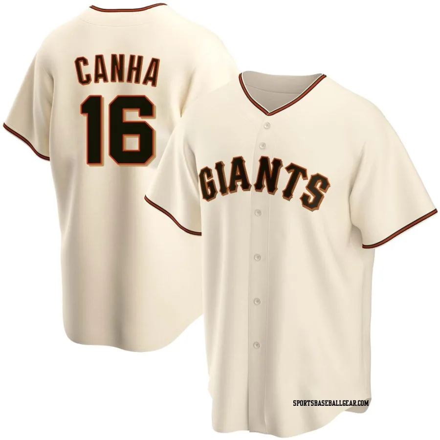 Mark Canha Men's San Francisco Giants Cream Replica Home Jersey