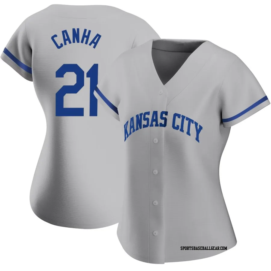 Mark Canha Women's Kansas City Royals Gray Authentic 2022 Road Jersey