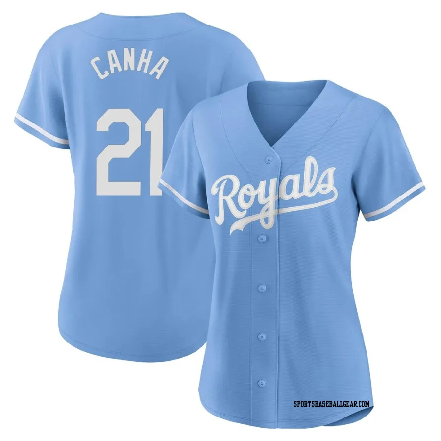 Mark Canha Women's Kansas City Royals Light Blue Authentic 2022 Alternate Jersey
