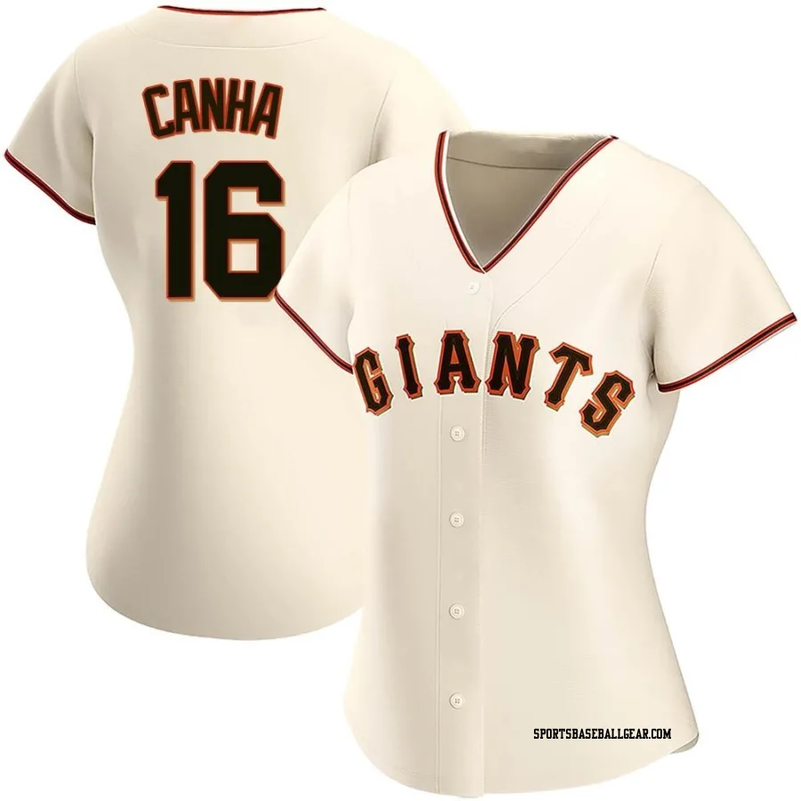 Mark Canha Women's San Francisco Giants Cream Replica Home Jersey