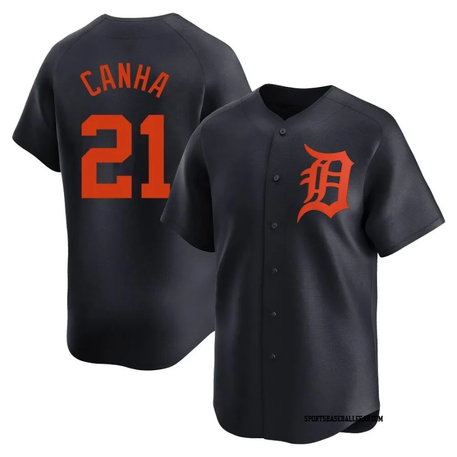 Mark Canha Youth Detroit Tigers Navy Limited Alternate Jersey
