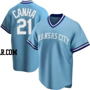 Mark Canha Youth Kansas City Royals Light Blue Replica Road Cooperstown Collection Jersey