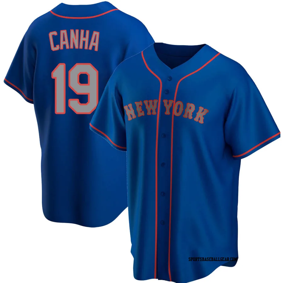 Mark Canha Youth New York Mets Royal Replica Alternate Road Jersey