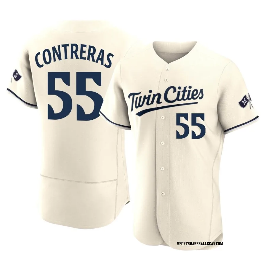 Mark Contreras Men's Minnesota Twins Cream Authentic Alternate 2023 Jersey