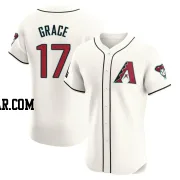 Mark Grace Men's Arizona Diamondbacks Cream Elite Home Patch Jersey