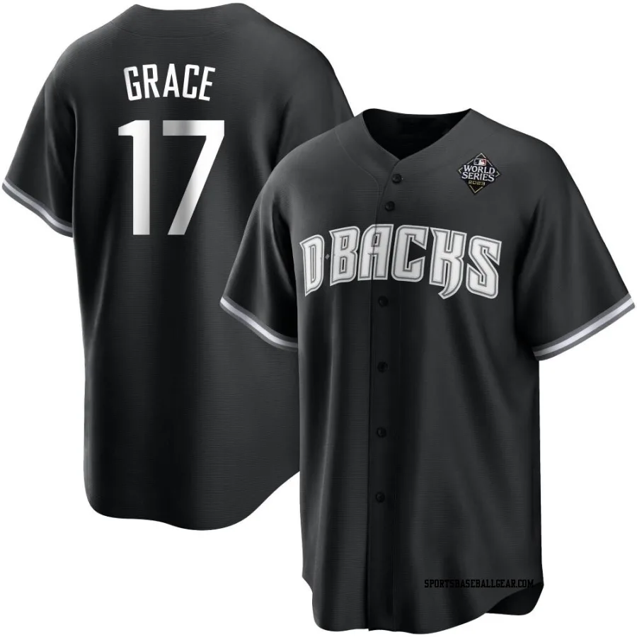 Mark Grace Men's Arizona Diamondbacks White Replica Black 2023 World Series Jersey