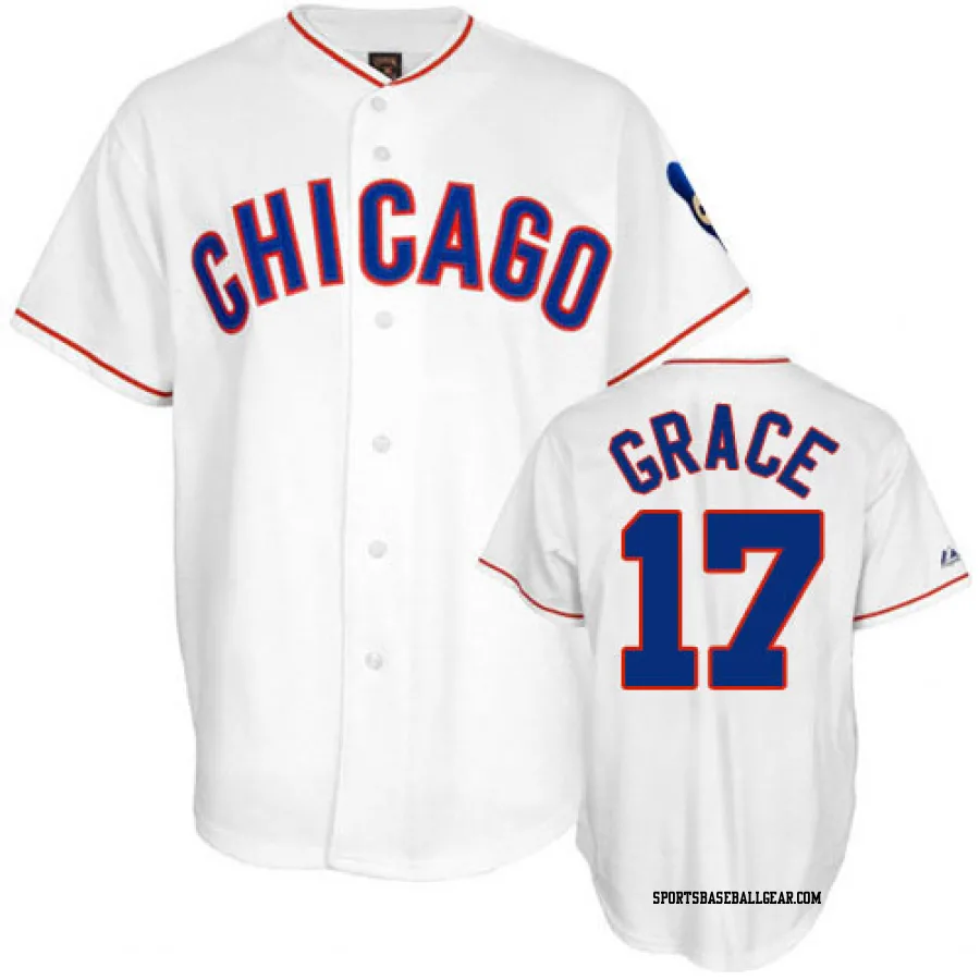 Mark Grace Men's Chicago Cubs White Authentic 1988 Throwback Jersey