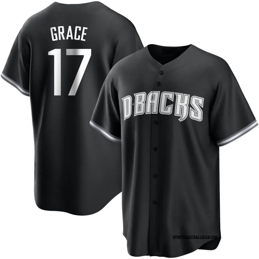 Mark Grace Youth Arizona Diamondbacks Black/White Replica Jersey