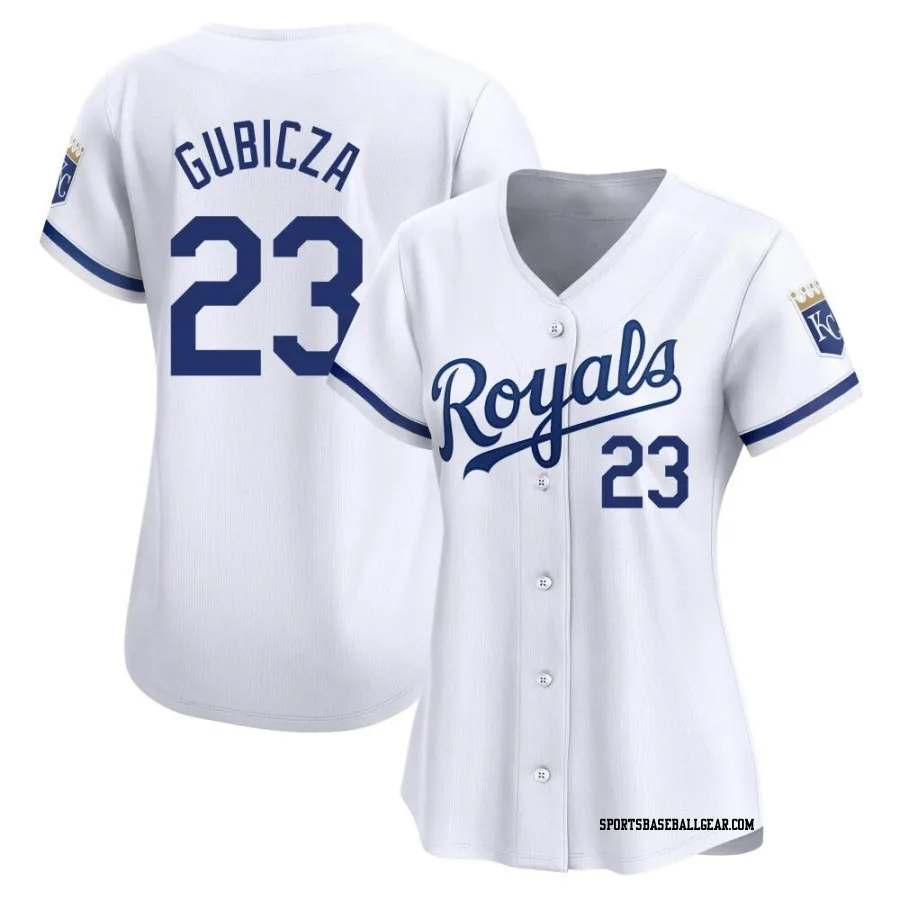 Mark Gubicza Women's Kansas City Royals White Limited Home Jersey