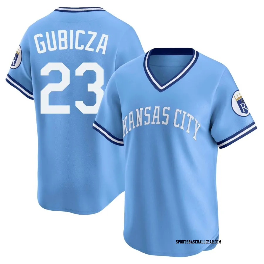 Mark Gubicza Youth Kansas City Royals Light Blue Limited Throwback Cooperstown Collection Jersey