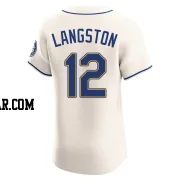 Mark Langston Men's Seattle Mariners Cream Elite Alternate Jersey