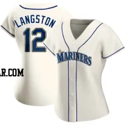Mark Langston Women's Seattle Mariners Cream Replica Alternate Jersey