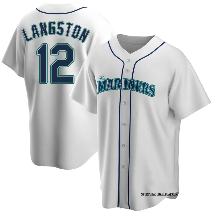 Mark Langston Youth Seattle Mariners White Replica Home Jersey