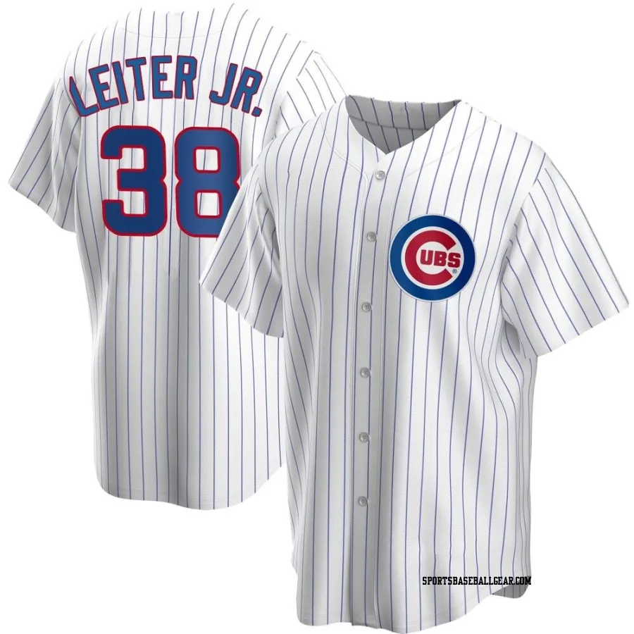 Mark Leiter Jr. Men's Chicago Cubs White Replica Home Jersey