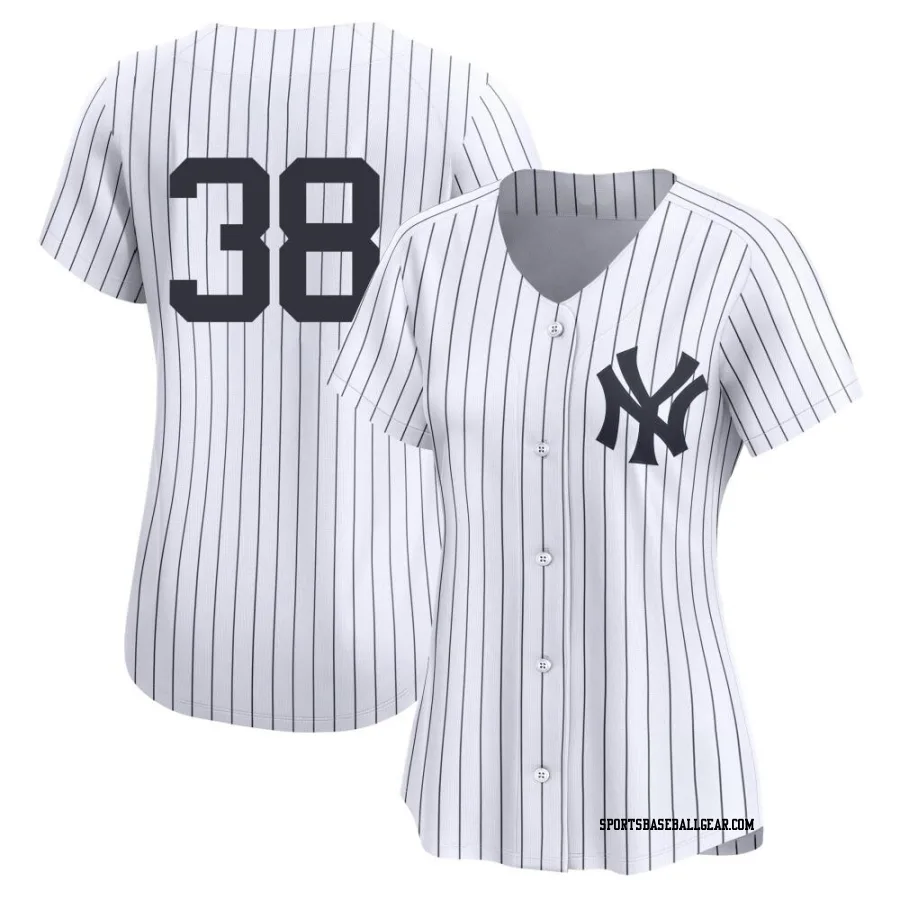 Mark Leiter Jr. Women's New York Yankees White Limited Yankee Home 2nd Jersey